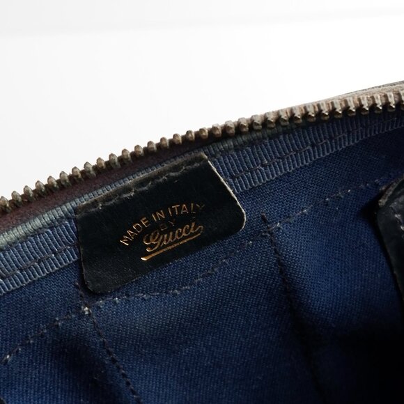 Authentic Preowned Vintage Gucci Navy Boston Bag - Picture 15 of 16
